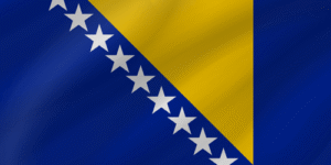 bosnia and herzegovina flag wave