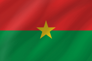 burkina faso flag wave