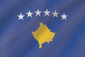kosovo flag wave